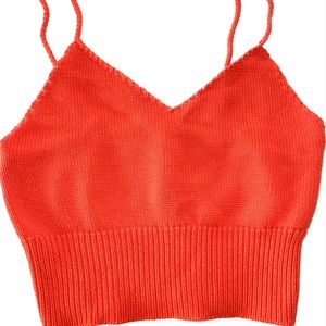 Orange Urban Outfitters Knit Tank Top